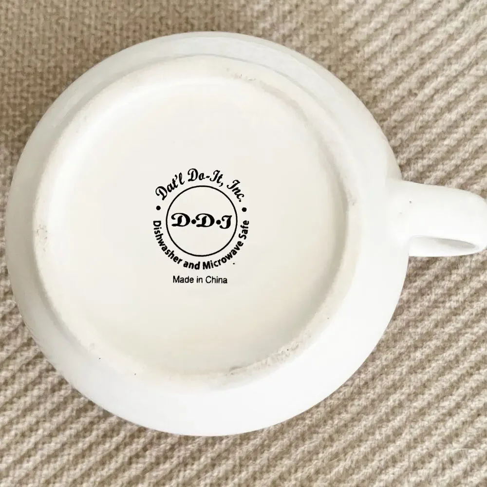 Vintage Dat’l Do It Chicken Soup Recipe Mug 16oz Retro Ceramic